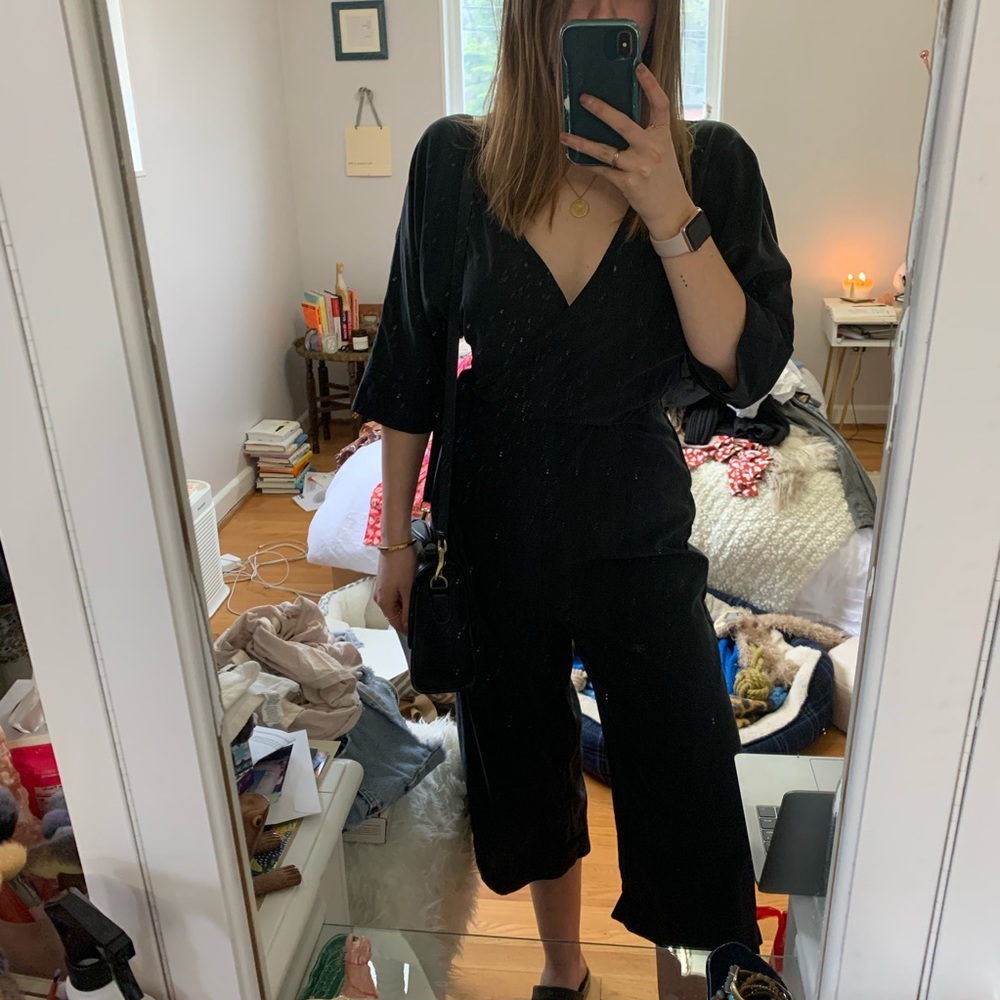 URBAN OUTFITTERS silence & noise black jumpsuit